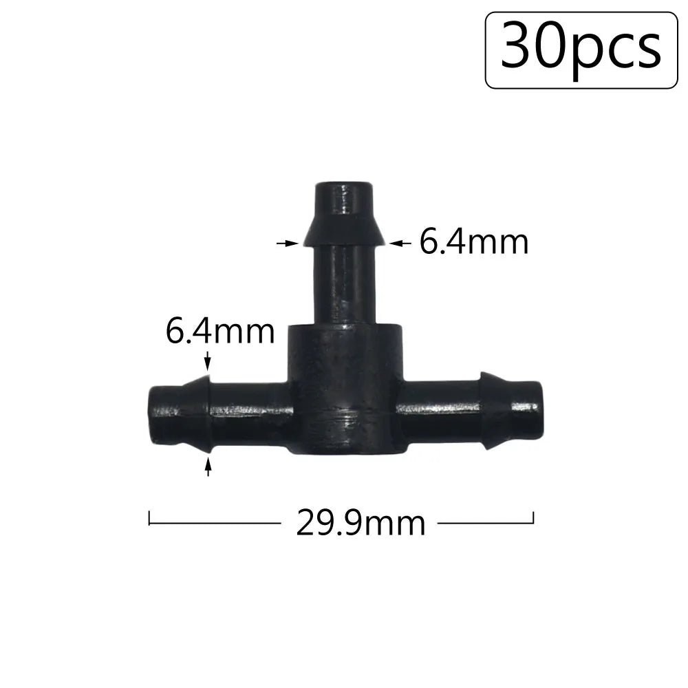Irrigation Dripper Sprinkler Connector 1/8" 1/4" Hose Barb Tee Elbow Water Pipe Repair  Fitting Garden 3/5 4/7mm Tube Coupler