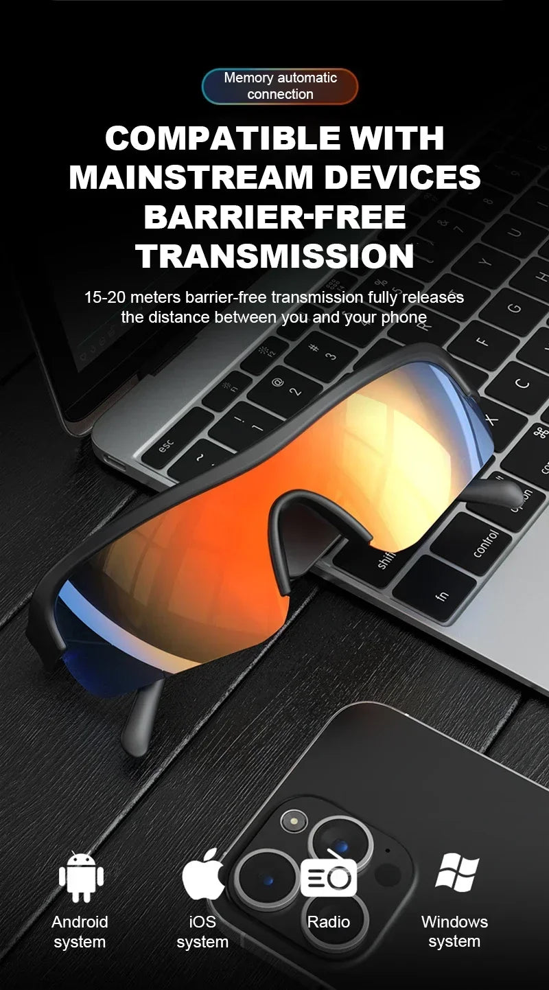 Bluetooth Smart Glasses with Spatial Audio & UV Protection | Tidesmit Tidesmit