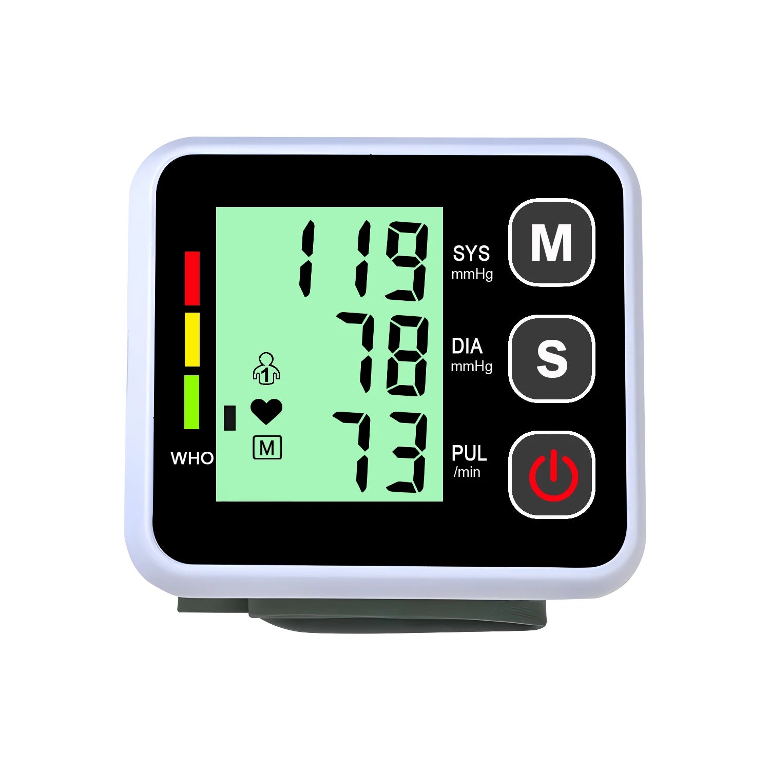 Digitlal Tensiometro Health Medical BP Sphygmomanometer Wrist cuff Digital Blood Pressure Monitor Heart Beat Rate Pulse Meter