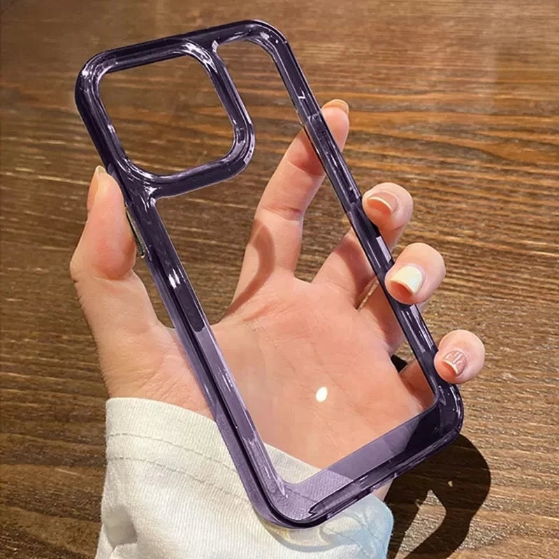 iPhone 16 Pro Max Shockproof Case | Clear Slim Fit Hard Cover Purple B Tidesmit