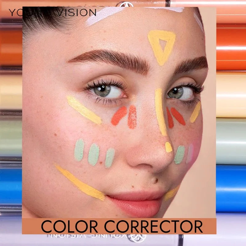 Tidesmit orange liquid concealer and color corrector for dark circles and skin tone brightening face makeup swatch
