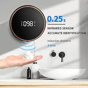 Tidesmit automatic touchless foaming soap dispenser featuring LED temperature display and wall mount for bathroom