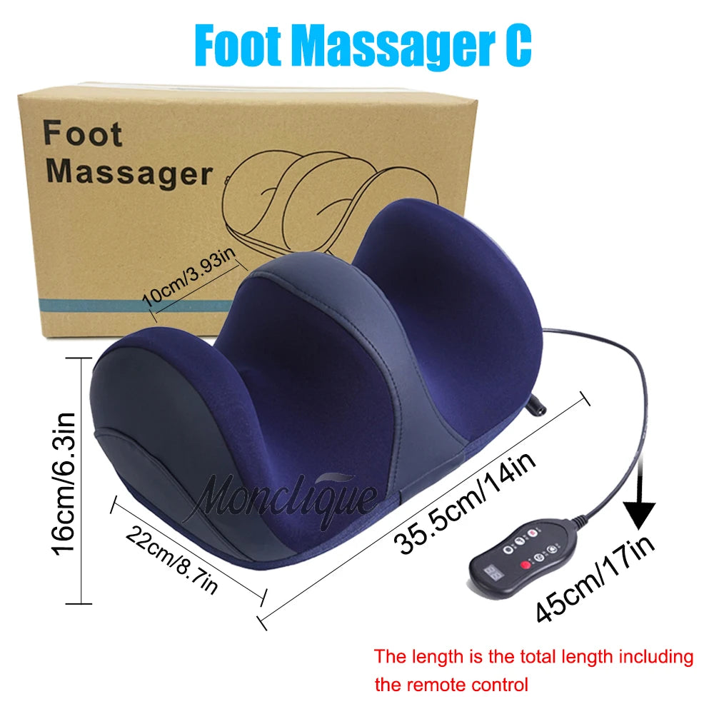 Electric Foot and Calf Massager with Heat Therapy & Compression - Tidesmit Relaxation Treatment Foot Massager C Tidesmit
