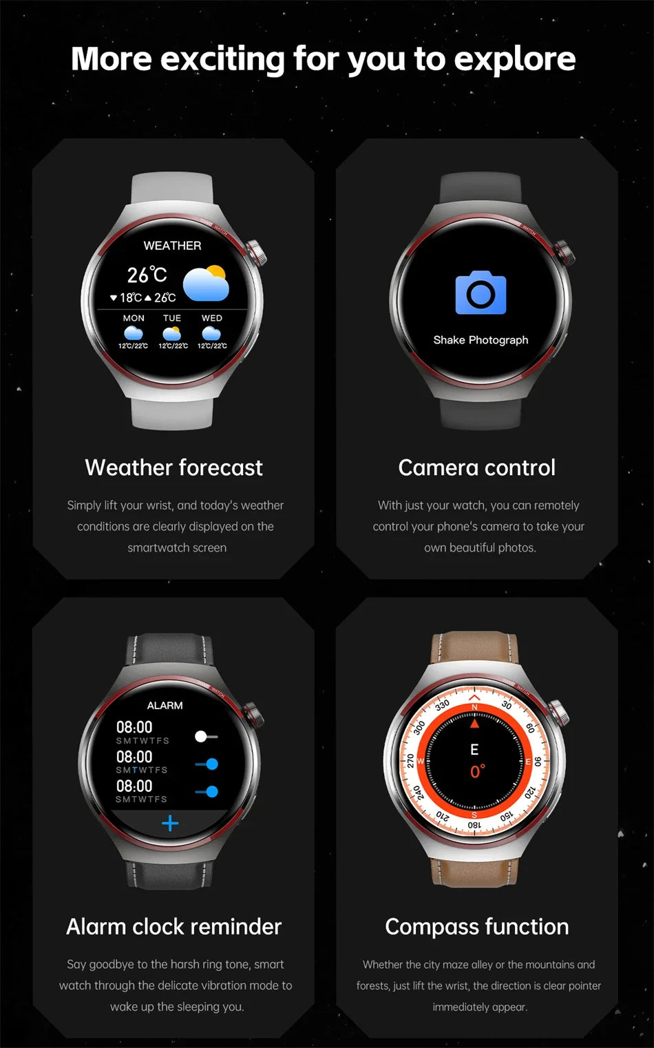 For WATCH 4 PRO Smart Watch Men Space Exploration Edition Bluetooth Call GPS NFC Heart Rate Sports SmartWatch 2026 New