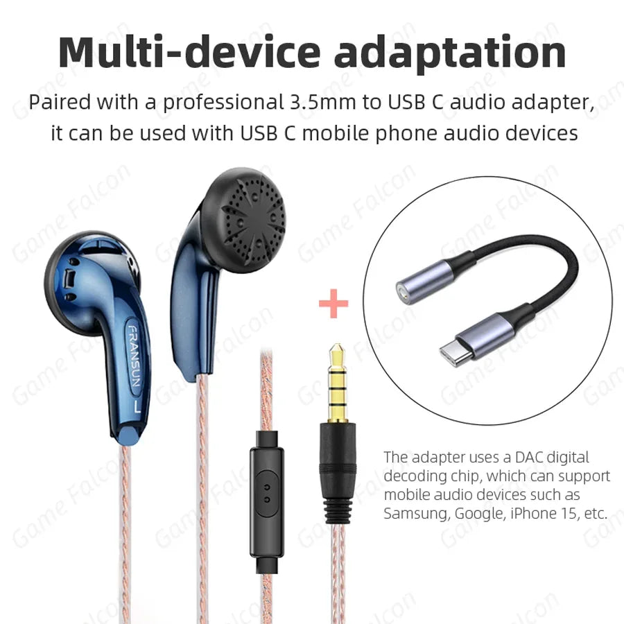 Wired Earbuds with HiFi Stereo Sound and Microphone by Tidesmit Tidesmit