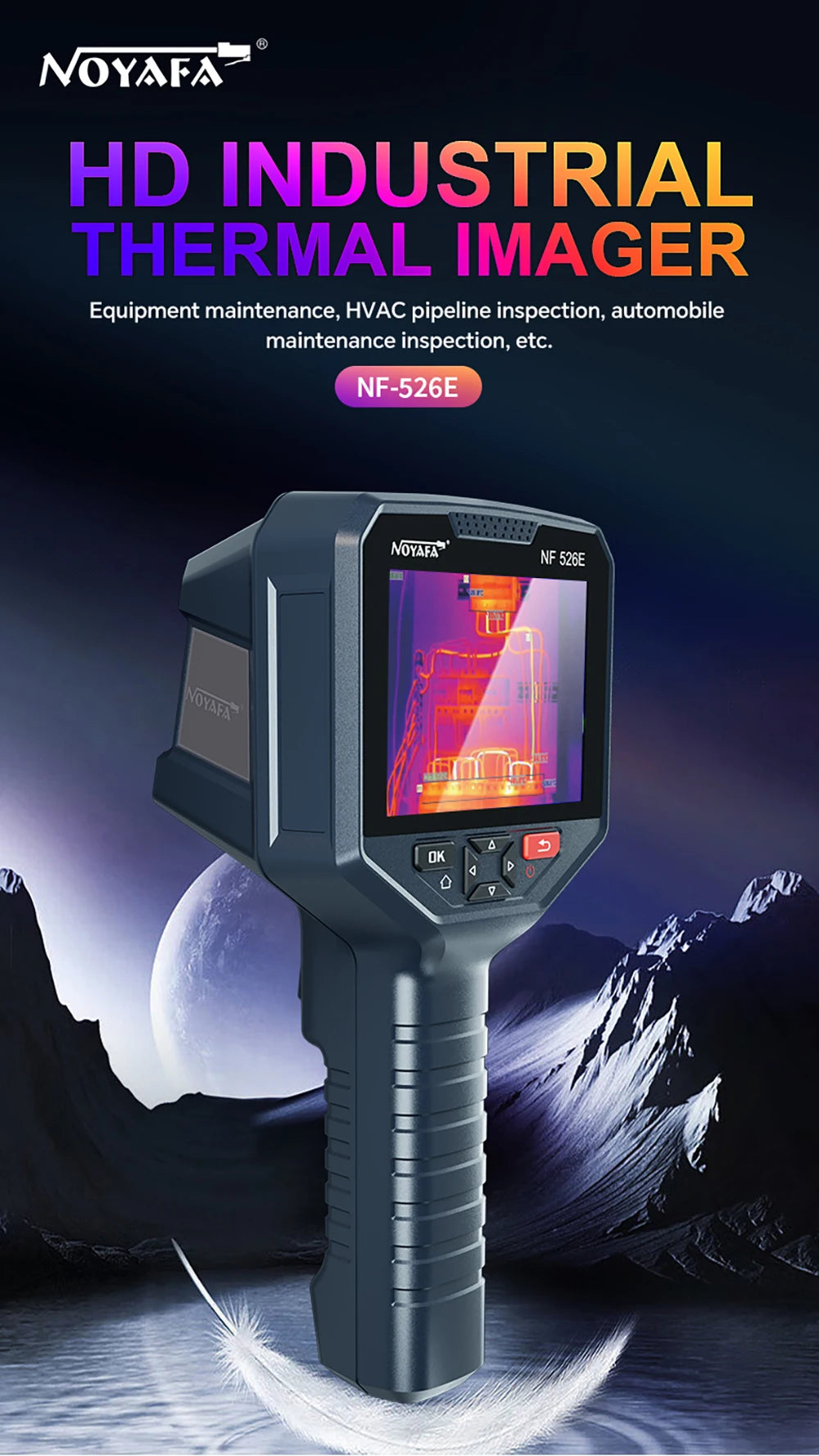NOYAFA NF-526E Thermal Imager 256*192 Handheld thermal Camera Infrared Temperature Meter For Repair, PCB, Circuit Testing
