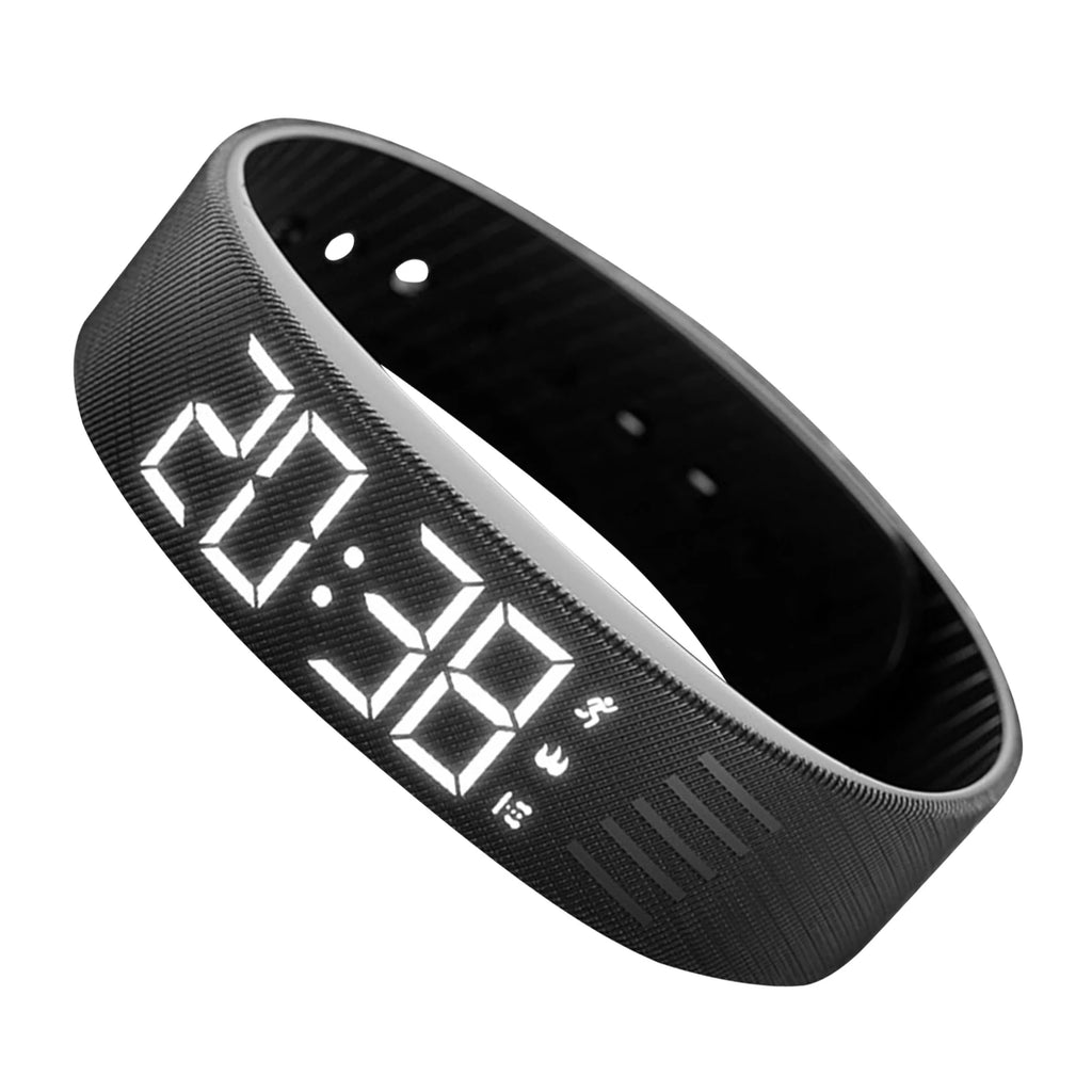 Vibrating Alarm Wristband Waterproof Silent Vibration Alarm Watch with Step Counter Pedometer for Heavy Sleepers Students