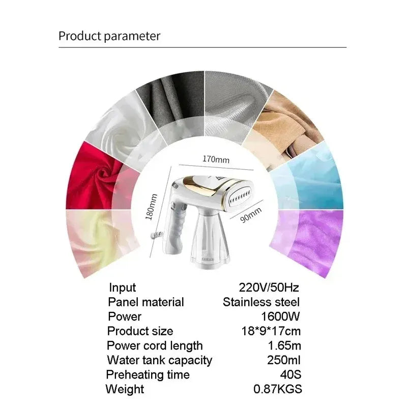 FirmHome Handheld Folding Steam Iron 500W 220V
