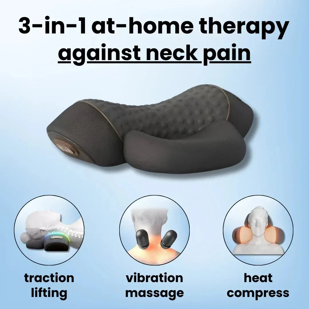 Electric Neck Massager Pillow with Heat Therapy & Deep Tissue Support Massage Cushion Tidesmit