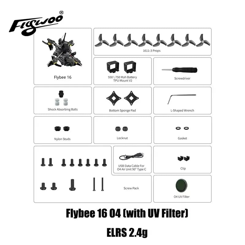 Flywoo Flybee 16 HD O4 2S FPV Drone | Ultralight 2S Racing Build 2 Tidesmit