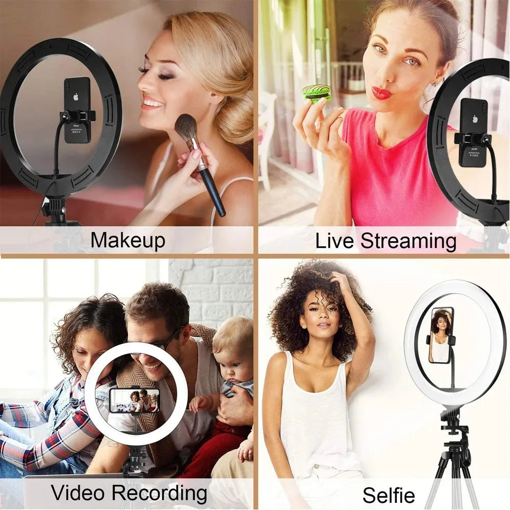 10-Inch LED Ring Light with Phone Clip for Professional Video Streaming Tidesmit