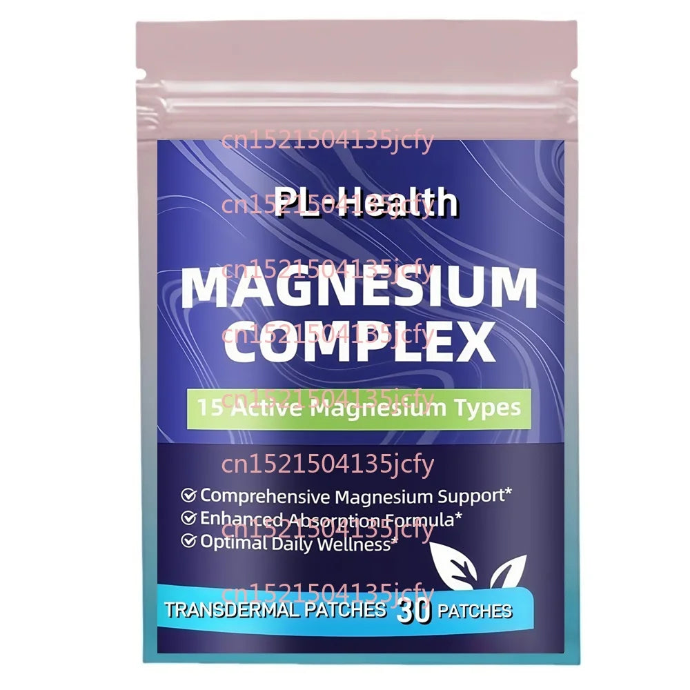 30 Patches Magnesium Complex Transdermal Patches with Magnesium Glycinate,Citrate,Malate for Muscle,Heart, Bone, Sleep & Nerves