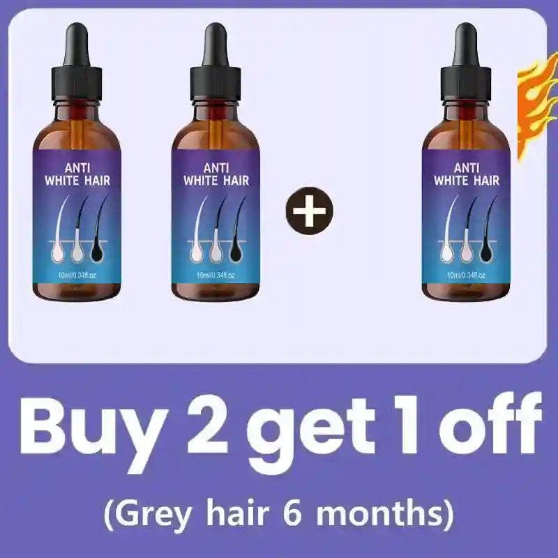 Anti-Gray Hair Serum: Natural Color Repair Treatment for Hair Health Lip Care Buy 2 Get 1 Free Tidesmit