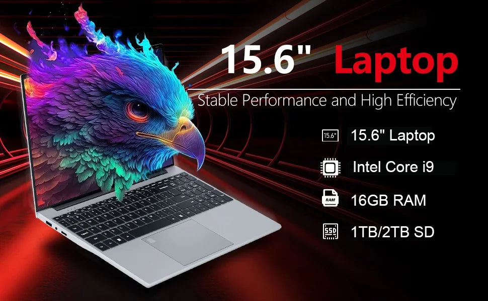 2026 Gaming Laptop Intel i9-10980HK/9900U Windows 11 Pro Office Study Computers 16GB RAM 1TB SSD Backlit Keyboad 15.6" Notebook