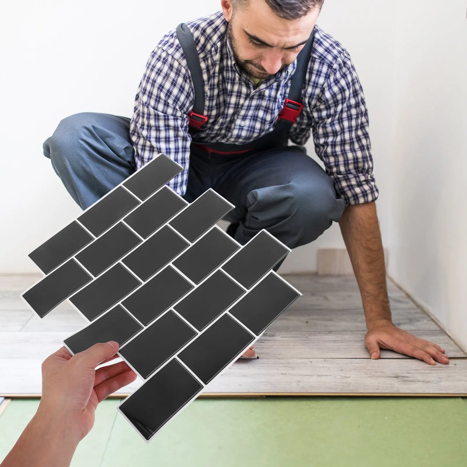 6Pcs Peel and Stick Backsplash Tiles Waterproof Oil Resistant Self Adhesive Subway Style Wall Stickers for Kitchen Bathroom