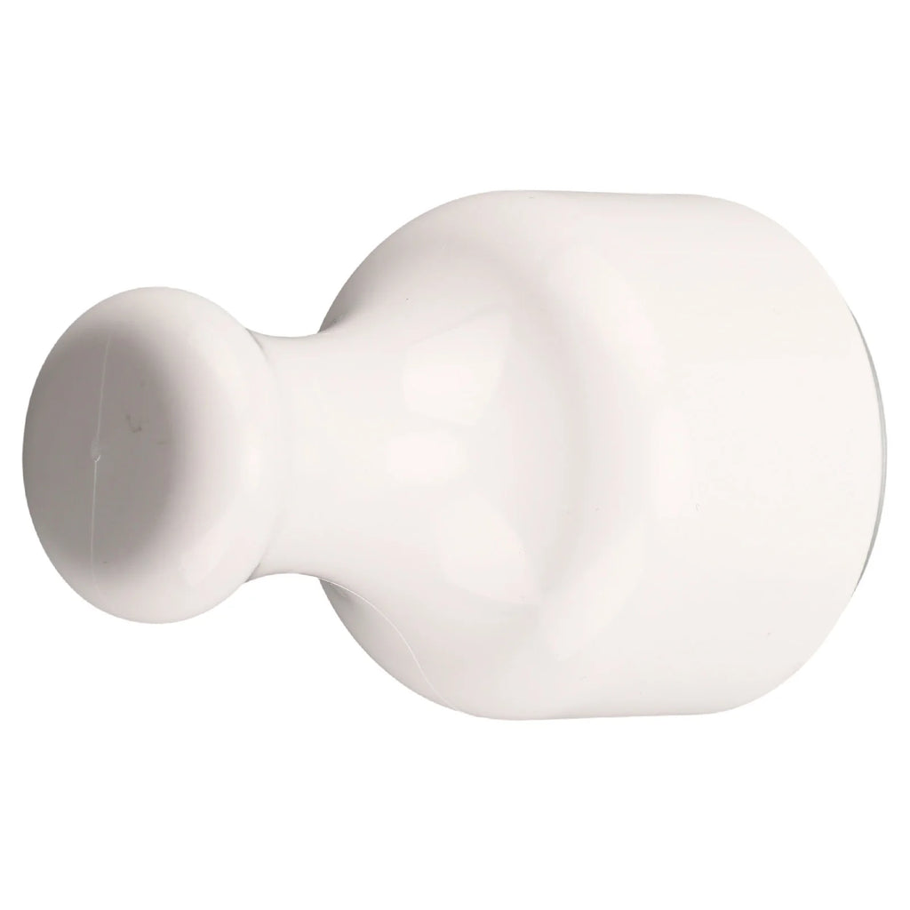 A smooth, white, ergonomic ice facial roller with a rounded handle and a cylindrical cooling massage head.