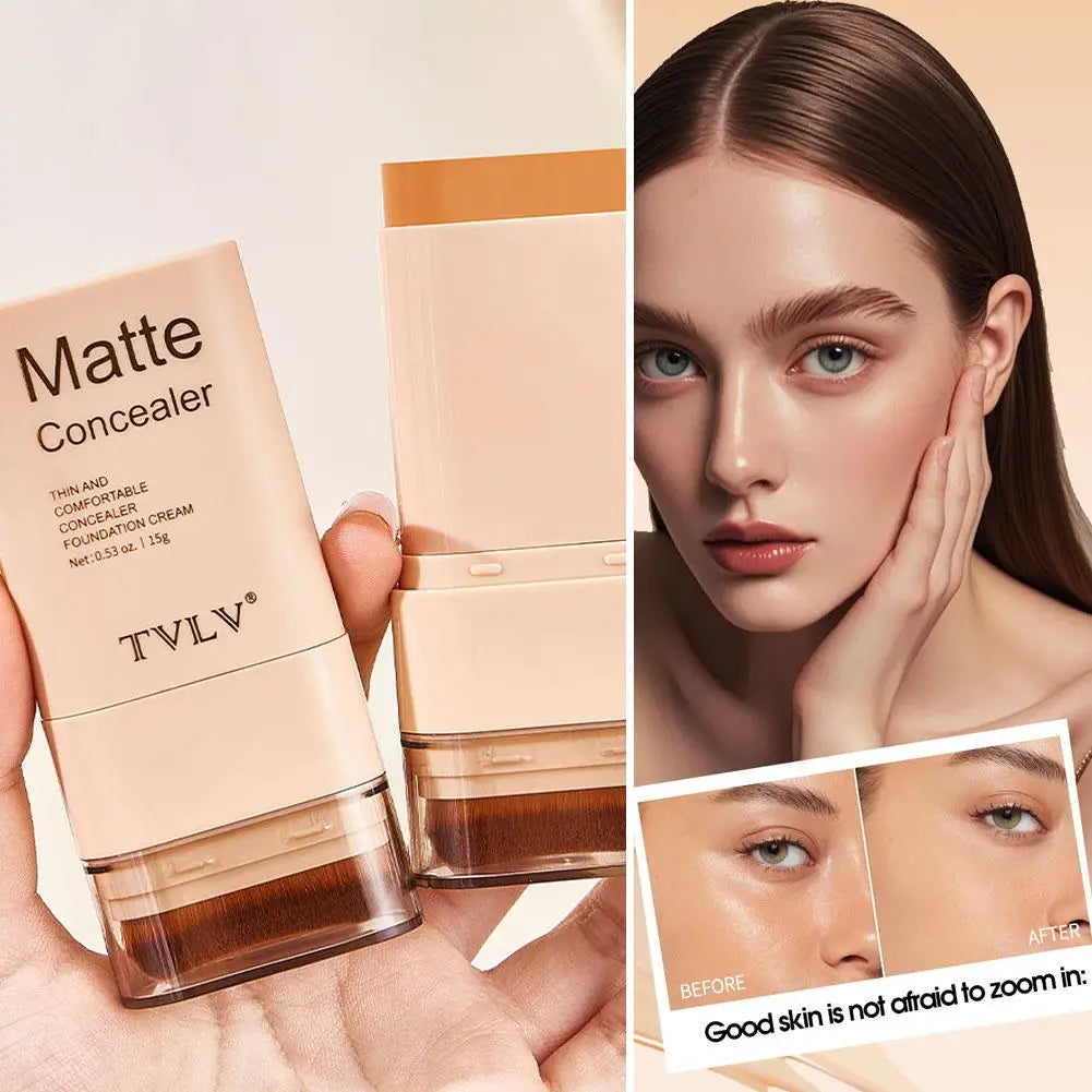 Tidesmit dual head foundation stick showing smooth matte concealer texture detail view