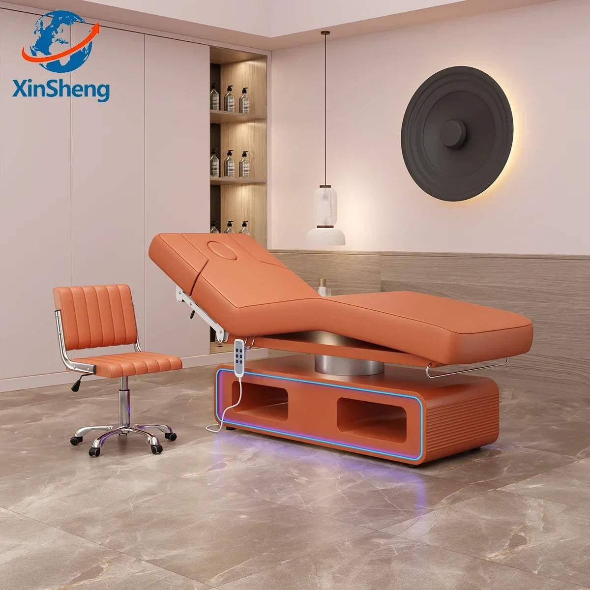 Electric Lifting Facial Beauty Bed - Adjustable Massage Chair Massage Chairs Tangerine Tidesmit