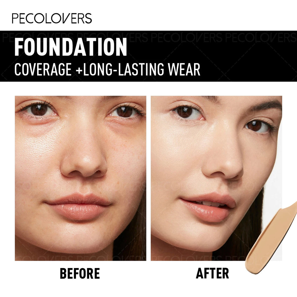 Tidesmit full coverage face foundation texture close-up for waterproof oil-control long-lasting makeup application