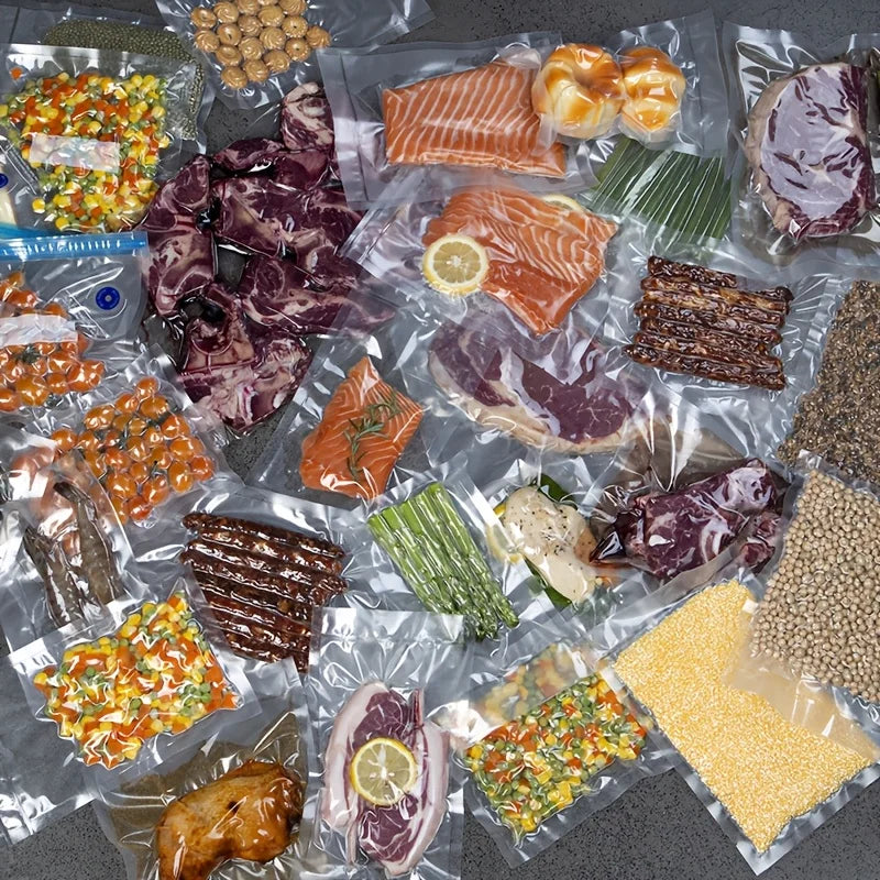 1Roll 12/20x500cm Vacuum Seal Bags - Durable, Tear-resistant, Easy-cut. Ideal For Sous Vide, Meal Prep, Beef Storage Kitchen