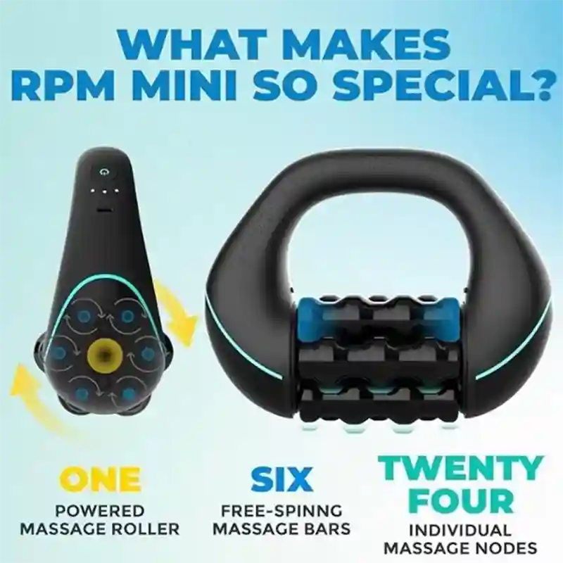 Electric Deep Tissue Massage Roller - 3-Speed Rechargeable Muscle Relief Massage Roller Tidesmit