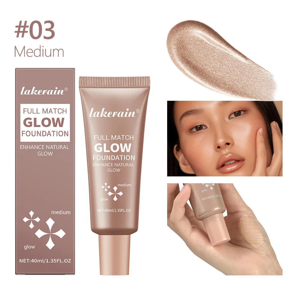 Tidesmit Glowing Foundation liquid highlighter texture swatch for natural radiant face makeup glow