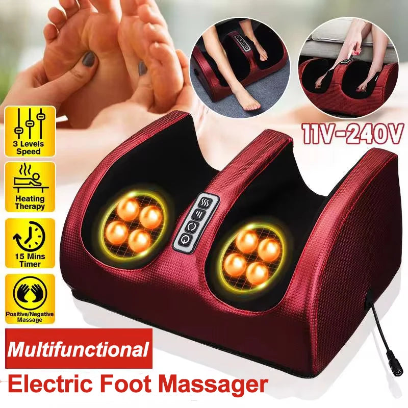 Shiatsu Foot Massager with Infrared Heat | Deep Kneading Wellness Tool Relaxation Treatment Tidesmit