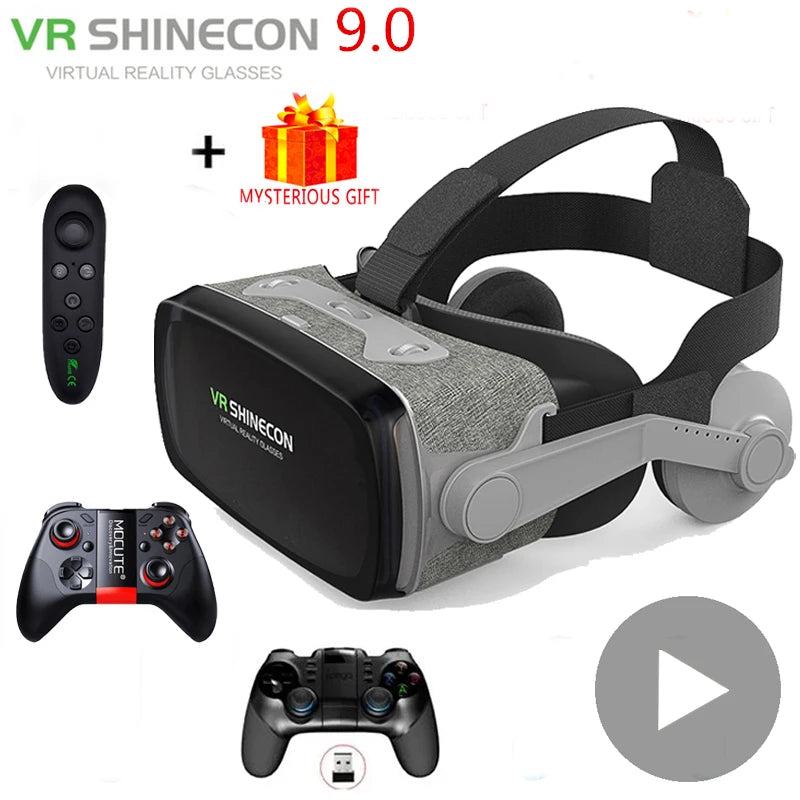 VR Headset for Smartphone - Immersive 3D Smart Glasses with Remote Tidesmit