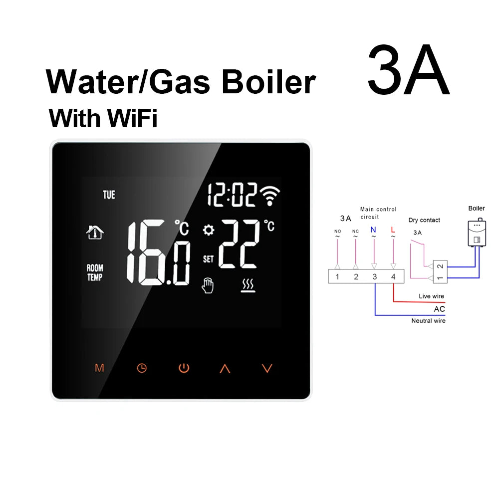 AVATTO WiFi Smart Thermostat, Electric Floor Heating Water/Gas Boiler Temperature Remote Controller for Tuya Google Home, Alexa
