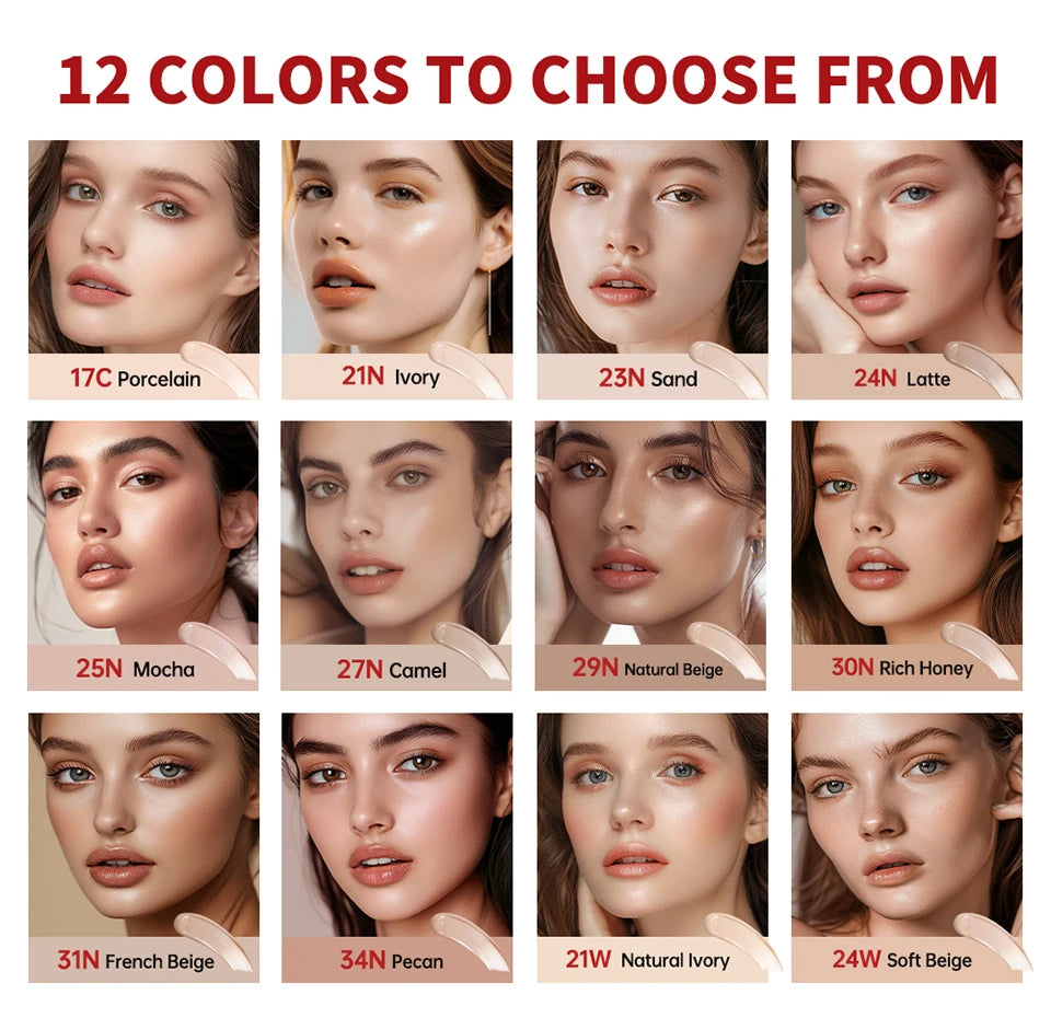 Tidesmit 72-hour semi-matte cushion foundation with sun protection for long-lasting face makeup texture detail view