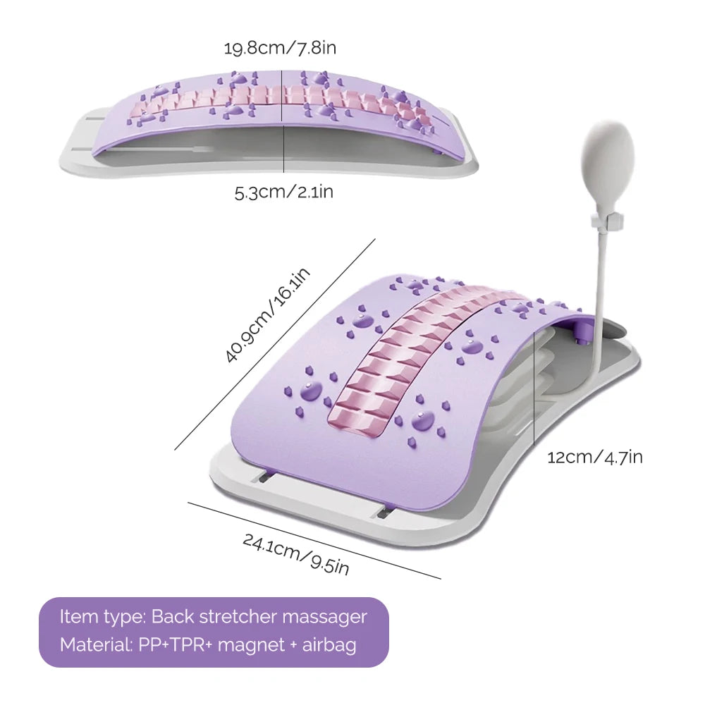 Back Massager With Airbag Lumbar Support Stretcher | Portable Electric Tool Back Massage Instrument Tidesmit