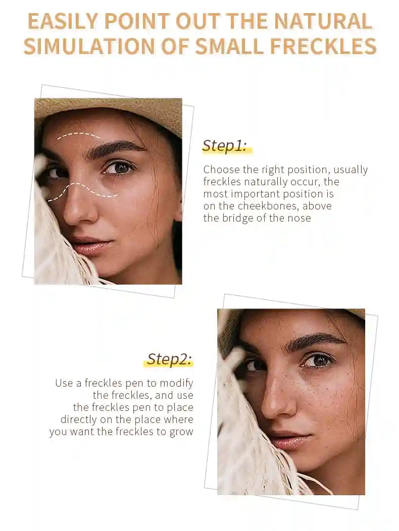 Tidesmit waterproof fake freckle pen texture close-up for long lasting natural face makeup spot application