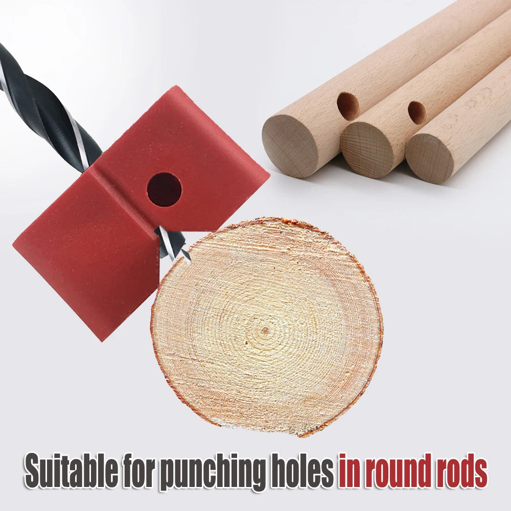 Multifunctional Hole Puncher 2-12/3-13mm Drilling Guide Locator Suitable for Round Rod and Plane Right Angle Punching Holes