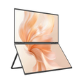 UPERFECT Delta Mega 23.8 Inch 100Hz Dual Screen Stacked Computer Display 1080P 360° Folding Triple Extender Monitor with Speaker