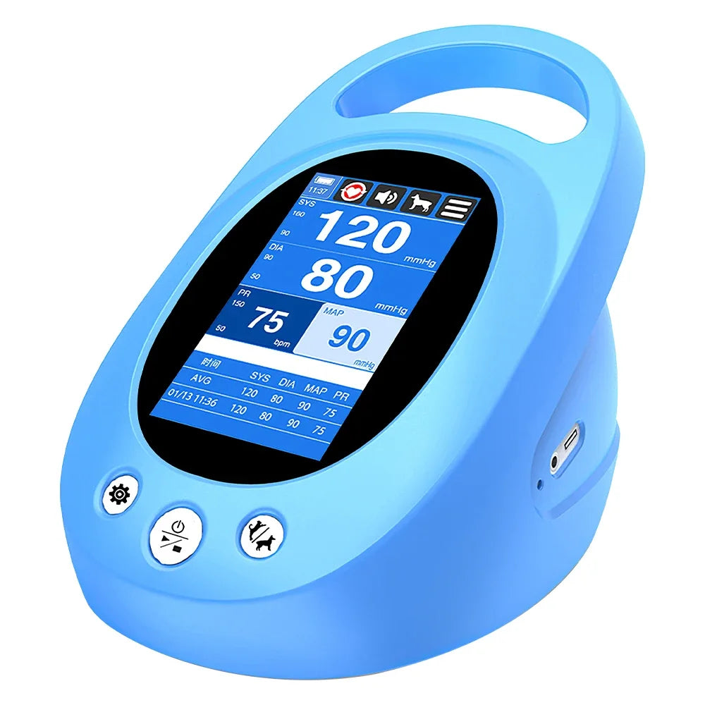 Portable Pet Blood Pressure Monitor with 4.3 Inch IPS Display and Touch Screen for Veterinary Use NIBP Tension Meter