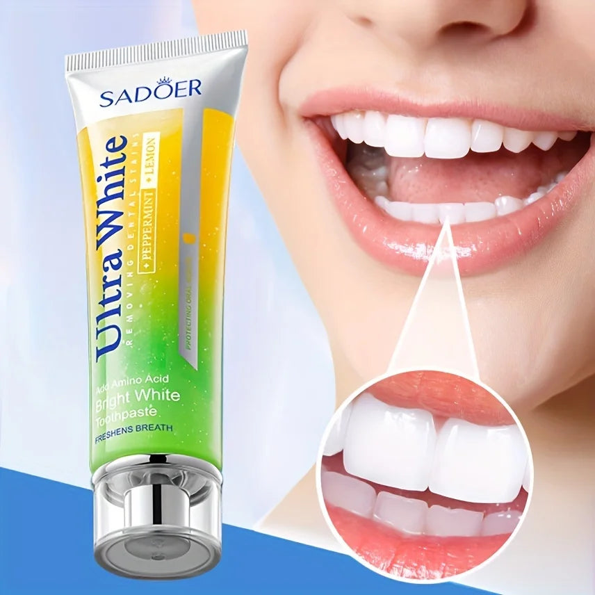 Tidesmit Lemon Mint Whitening Toothpaste for brightening teeth and fresh breath 100g