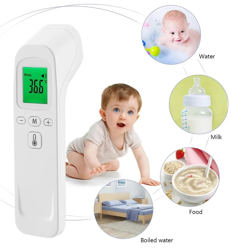 Finger Pulse Oximeter Infrared Fever Thermometer Digital LCD Infant Adult Non-contact Laser Body Temperature Ear Thermometer