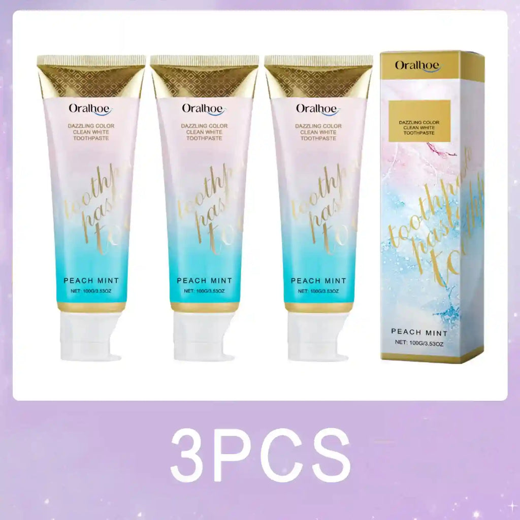 Tidesmit Radiant Whitening Toothpaste tube for deep cleaning, stain removal, and fresh mint oral care.