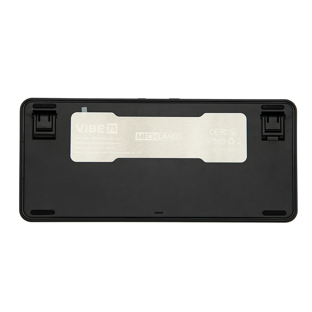 RU Layout MechLands Vibe 75 V2 Russian Version 75% Compact Layout Wired/BT/2.4GHz Wireless Mechanical Keyboard RGB Backlight TFT Screen