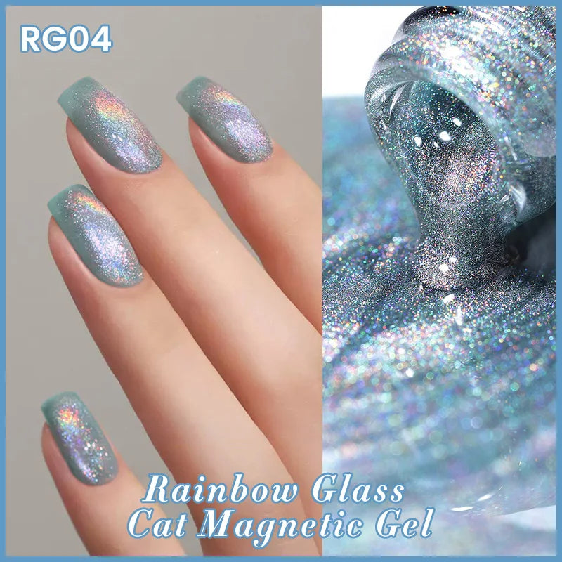 9D Cat Eye Gel Polish Magnetic UV LED Varnish for Professional Manicure Permanent Makeup Machines RG04-10ml Tidesmit