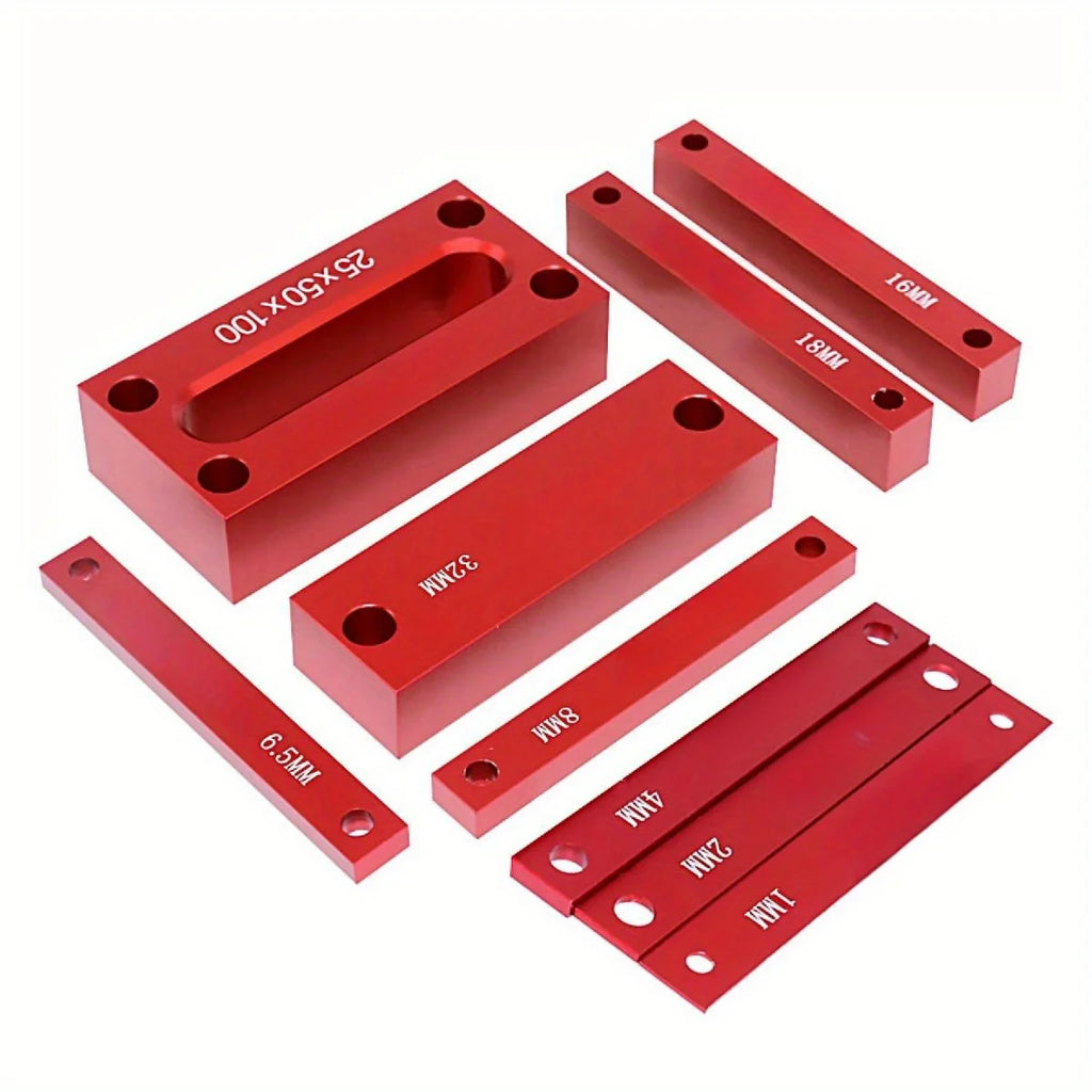 9Pcs Metric Setup Blocks Height Gauge Set - Precision Setup Bar Blocks W/ Size Markings - Stackable Woodworking Measuring Bars