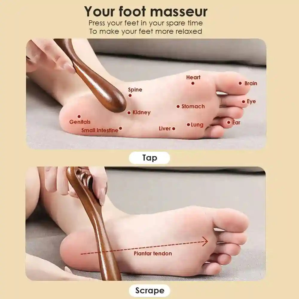 Wooden Meridian Massage Comb | Six-Claw Anti-Static Scalp Relaxation Tool Relaxation Treatment Tidesmit