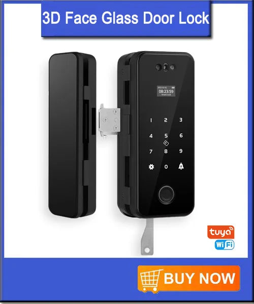 3D Face Real-time Intercom Smart Door Lock Biometric Electronic Security Camera Intelligent Fingerprint Password Key Unlock