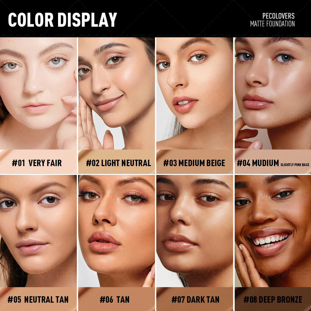 Tidesmit full coverage face foundation texture close-up featuring long-lasting oil-control and waterproof finish