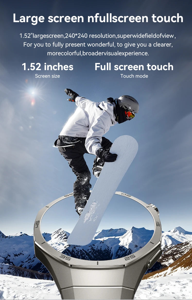 LAXASFIT Smart Watch 1.52" HD Game Dial Dynamic Dial Bluetooth Call Voice Assistant Wireless Charging Fitness Tracker
