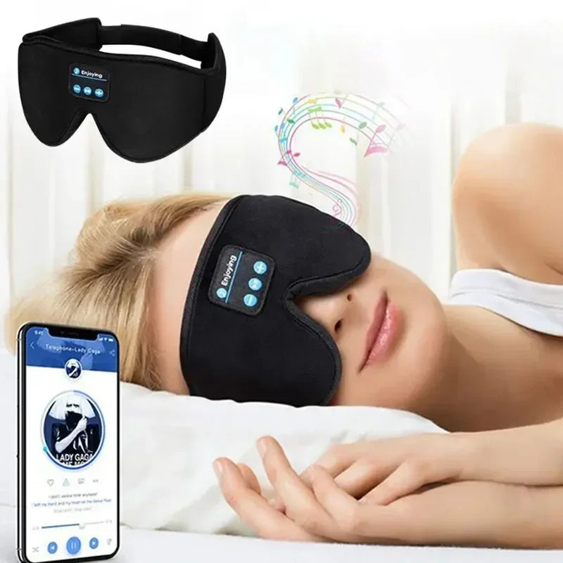 Bluetooth Sleep Headphones Mask - 3D Ergonomic Wireless Eye Cover Tidesmit