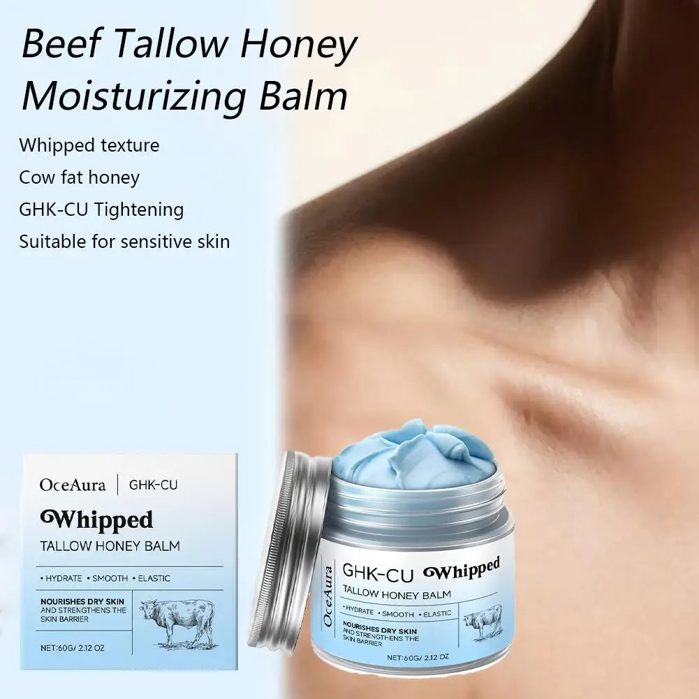 Copper Peptides GHK-Cu Beef Tallow Copper Peptide Face Cream 4% Peptides for Skin Firmness Deep Hydration Daily Facial Moistur