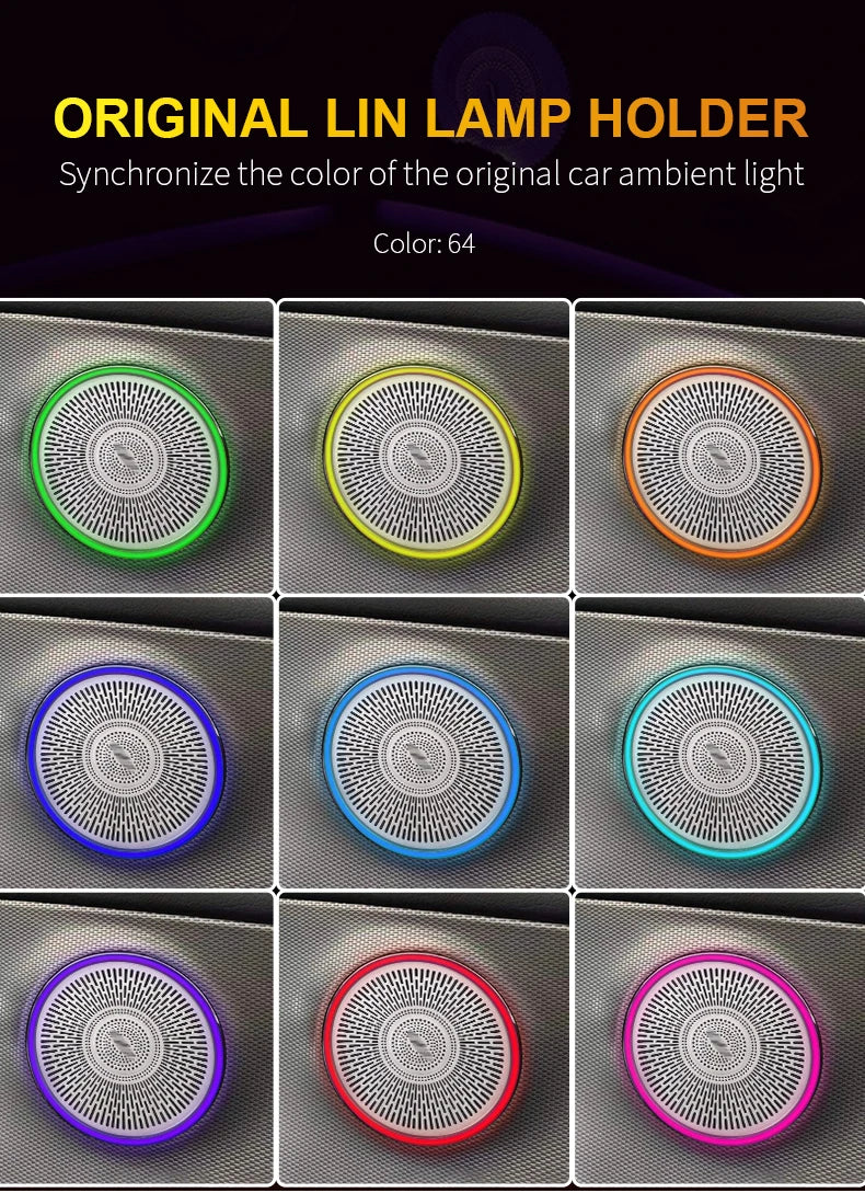 LED Ambient Speaker Covers for Mercedes Benz W205 W213 X253 Tidesmit
