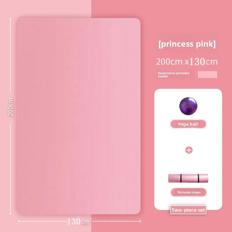 Bestseller Super Large Double Yoga Mat Non-slip Thickened Fitness Dance Floor Mat Children's Practice Household 2m * 1.3m * 15mm