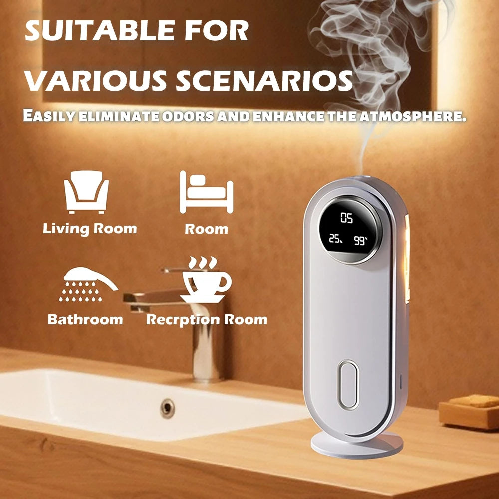 Waterless Scent Diffuser 1800mAh Aroma Essential Oil Diffuser Home Hotels Portable Nebulizing Diffuser Aromatherapy Machine